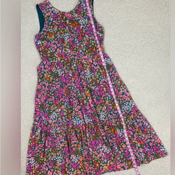 J. Crew Floral Tiered Dress. It is very flattering and comfortable. - Picture 1 of 6